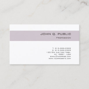 Trendy Stylish Colours Design Simple Chic Plain Business Card