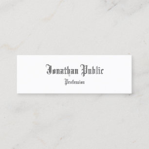 Trendy Stylish Design Classic Nostalgic Look Plain Mini Business Card
