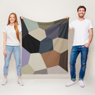 Trendy Stylish Earth Toned Cool Pattern Fleece Blanket