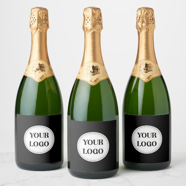 Trendy stylish & elegant branded sparkling wine label (Bottles)