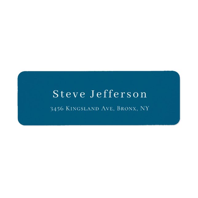 Trendy Stylish Elegant Minimalist Plain Blue (Front)