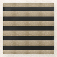 trendy stylish geometric black and gold stripes