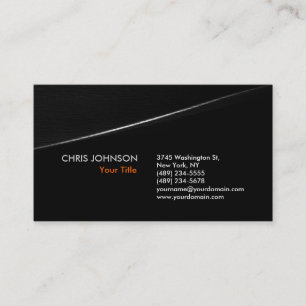 Trendy Stylish Grey Black Wave Business Card