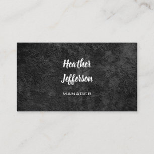 Trendy Stylish Grey Handwritten Professional Plain Business Card