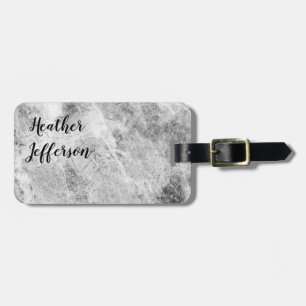 Trendy Stylish Grey Minimalist Plain Walll Design Luggage Tag