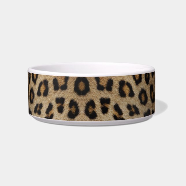 Trendy stylish leopard fur animal print pattern bowl (Front)
