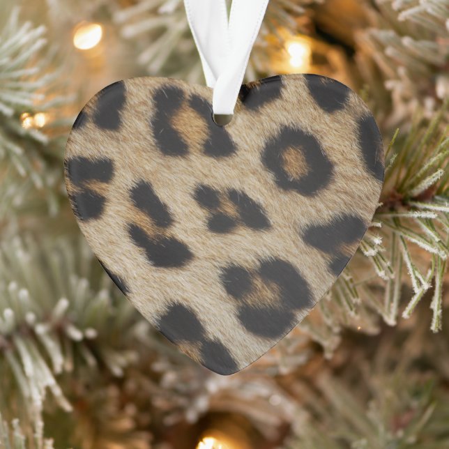 Trendy stylish leopard fur print animal pattern ornament (Tree)