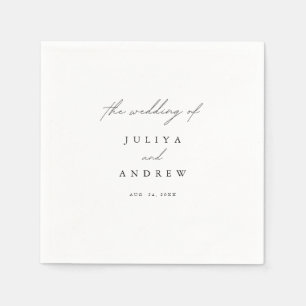Trendy stylish Minimalist script wedding  Napkin