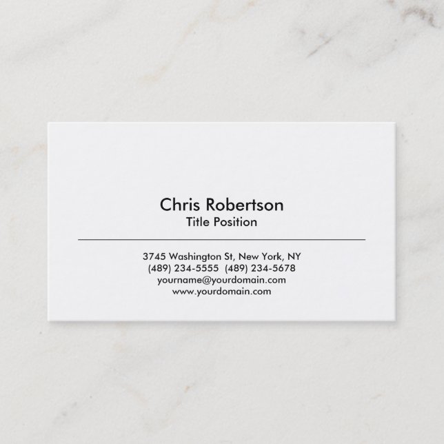 Trendy Stylish Modern Charming Business Card (Front)