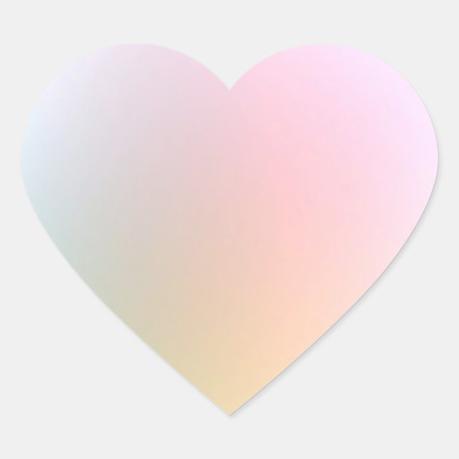 Trendy Stylish Modern Colourful Blank Template Heart Sticker (Front)