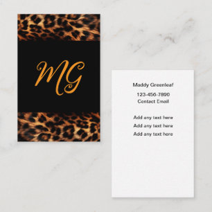 Trendy Stylish Modern Ladies Monogram Business Card
