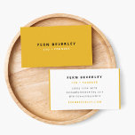 Trendy Stylish Mustard Yellow Modern Minimal Business Card<br><div class="desc">A simple stylish custom design with modern typography and a mustard yellow feature colour. The text can easily be personalised to make a design as unique as you are! The perfect trendy bespoke design for personal or business use!</div>