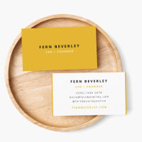Trendy Stylish Mustard Yellow Modern Minimal