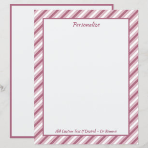 Trendy Stylish Pink Purple Stripes Personalised