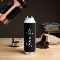 Trendy Stylish Script Name Black And White Womens