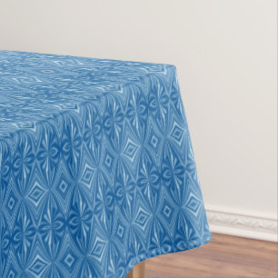 Trendy Stylish Unique Blue Pattern Tablecloth