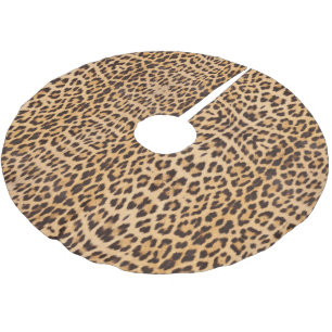 trendy stylish wild safari fashion leopard print brushed polyester tree skirt