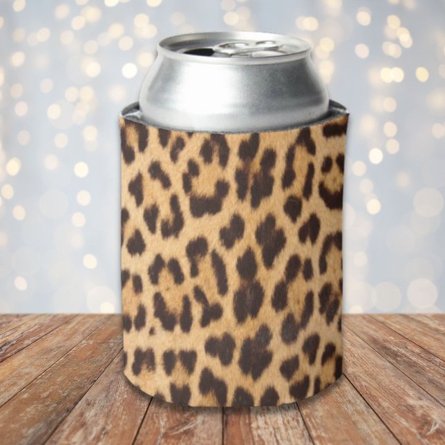 trendy stylish wild safari fashion leopard print can cooler (trendy stylish wild safari fashion leopard print can cooler)