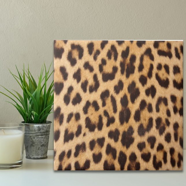 trendy stylish wild safari fashion leopard print tile (trendy stylish wild safari fashion leopard print ceramic tile)