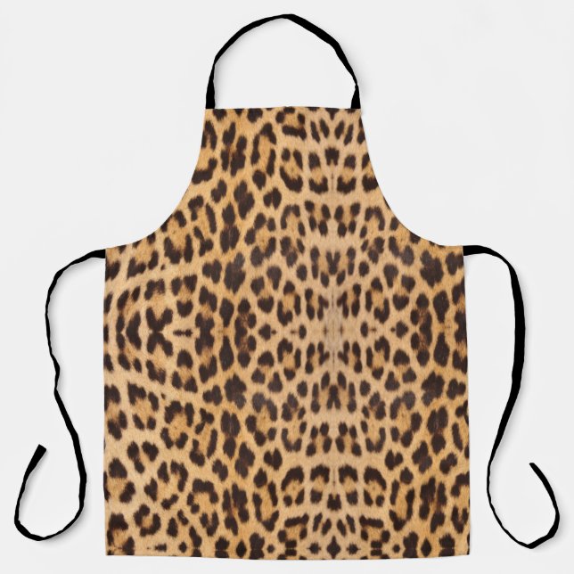 trendy stylish wild safari leopard print apron (Front)