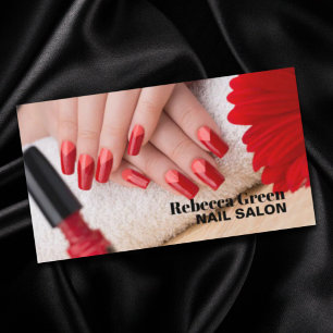 Trendy Stylist Manicurist Nail Artist Nail Salon Business Card