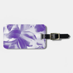 Trendy summer purple and white flowers luggage tag