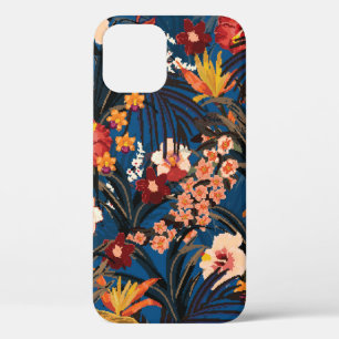 Trendy summer tropical background with deep jungle iPhone 12 case