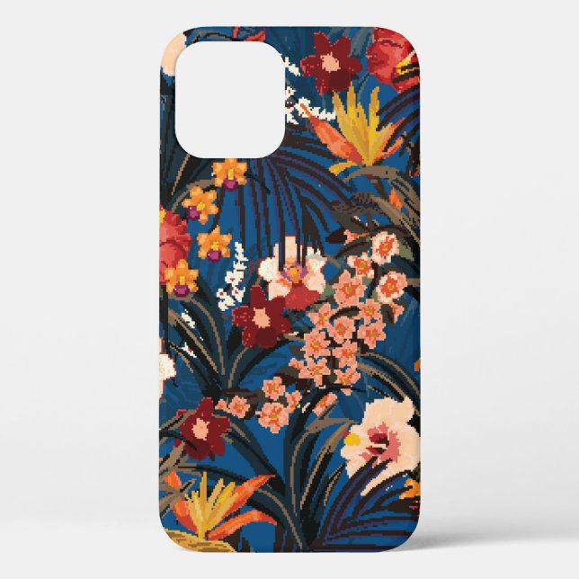 Trendy summer tropical background with deep jungle Case-Mate iPhone case (Back)