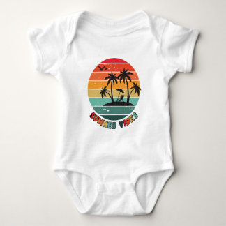 trendy "summer vibes" baby bodysuit