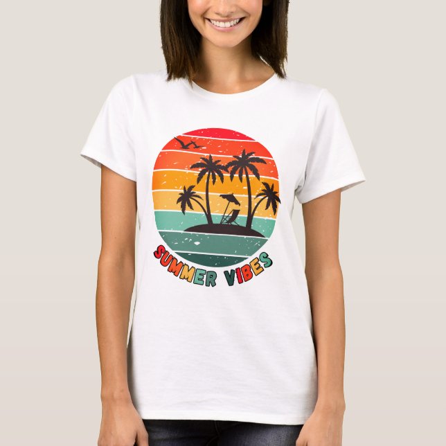 trendy "summer vibes" t-shirt (Front)