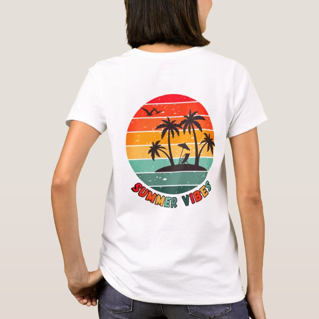 trendy "summer vibes" t-shirt (Back)