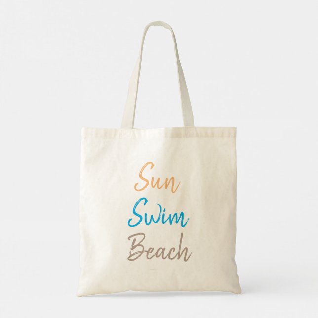 Trendy Sun Swim Beach Custom  Tote Bag (Back)
