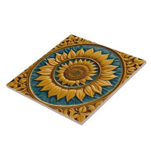 Trendy Sunflowers Beautiful Collection Tile