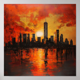Trendy Sunset Sundown Art Diy Décor Poster