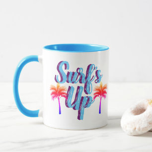 Trendy Surf's Up Sunset Palm Trees Mug