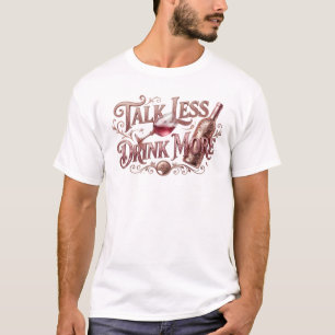 Trendy TALK LESS DRINK MORE Style Statement T-Shirt