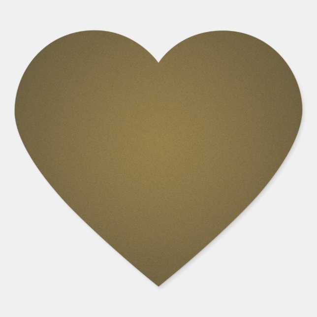 Trendy Tan and Black Grainy Vignette Heart Sticker (Front)