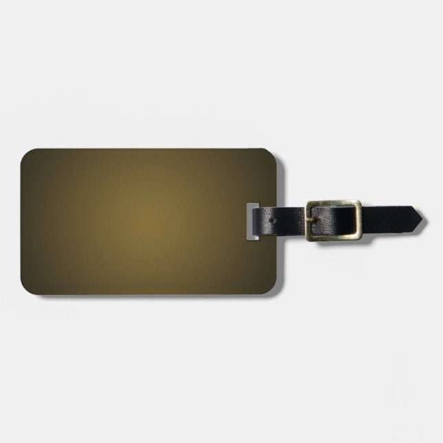 Trendy Tan and Black Grainy Vignette Luggage Tag (Front Horizontal)