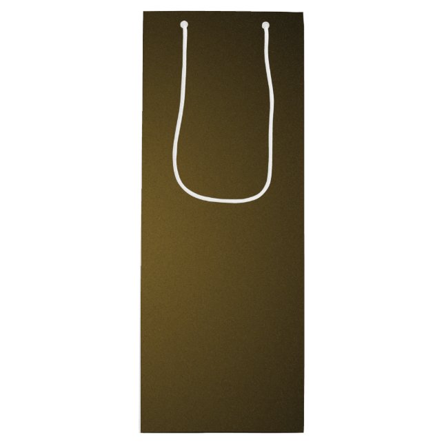 Trendy Tan and Black Grainy Vignette Wine Gift Bag (Front)