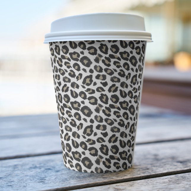 Trendy Tan Leopard Print Paper Cups (Creator Uploaded)