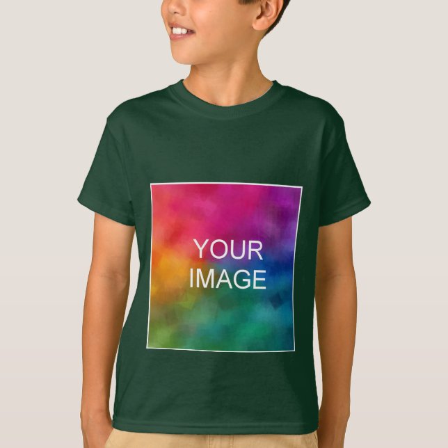 Trendy Template Boys Kids T Shirt Add Image Text (Front)