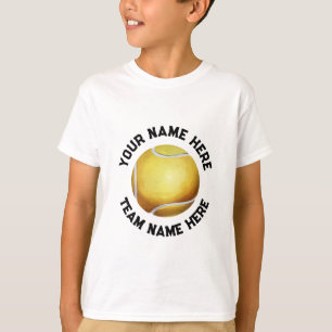 Trendy Tennis Ball Add Your Name Personalized T-Shirt