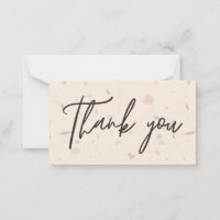 Trendy Terrazzo and Signature Script Thank You