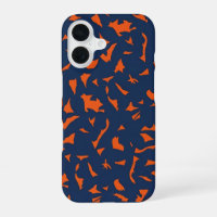 Trendy Terrazzo Confetti Pattern - Navy Blue and B