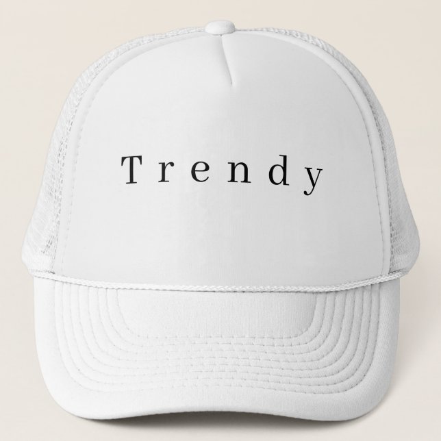 Trendy Text Personalised Custom Men Women Super Trucker Hat (Front)
