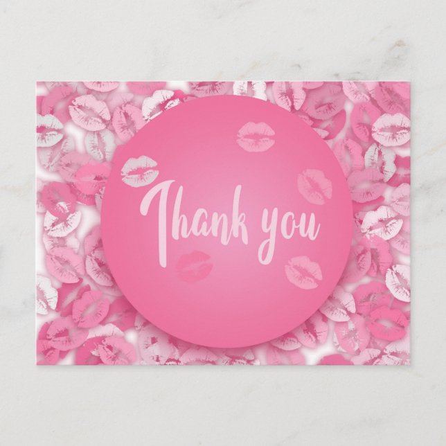 Trendy Thank You Postcard (Front)