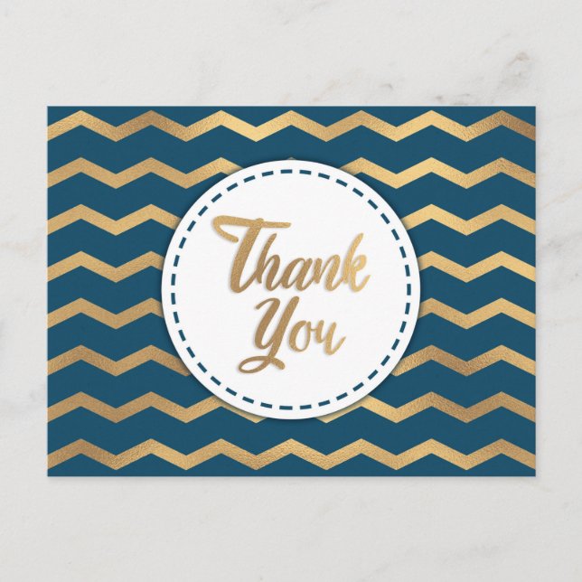 Trendy Thank You Postcard (Front)