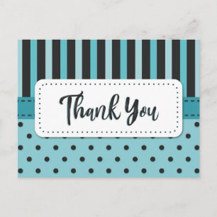 Trendy Thank You Postcard