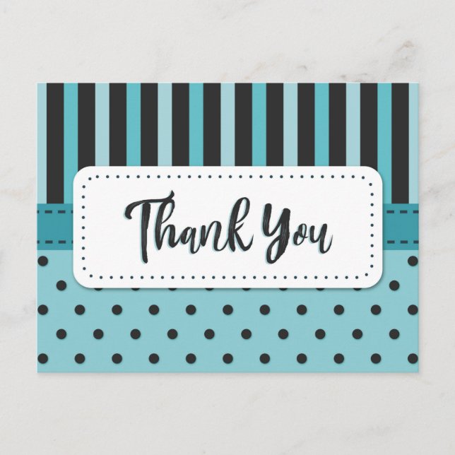 Trendy Thank You Postcard (Front)