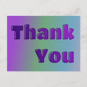 Trendy Thank You Postcard